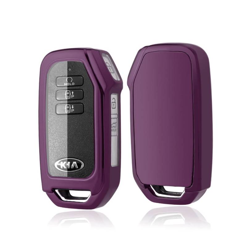 SHAOHAO Schlüssel Hülle für kia EV6 2022 2023 TPU Silikon Autoschlüssel schlüsselcover Schlüsselhülle Autofernbedienungen Schutzhülle(Violett)… von SHAOHAO