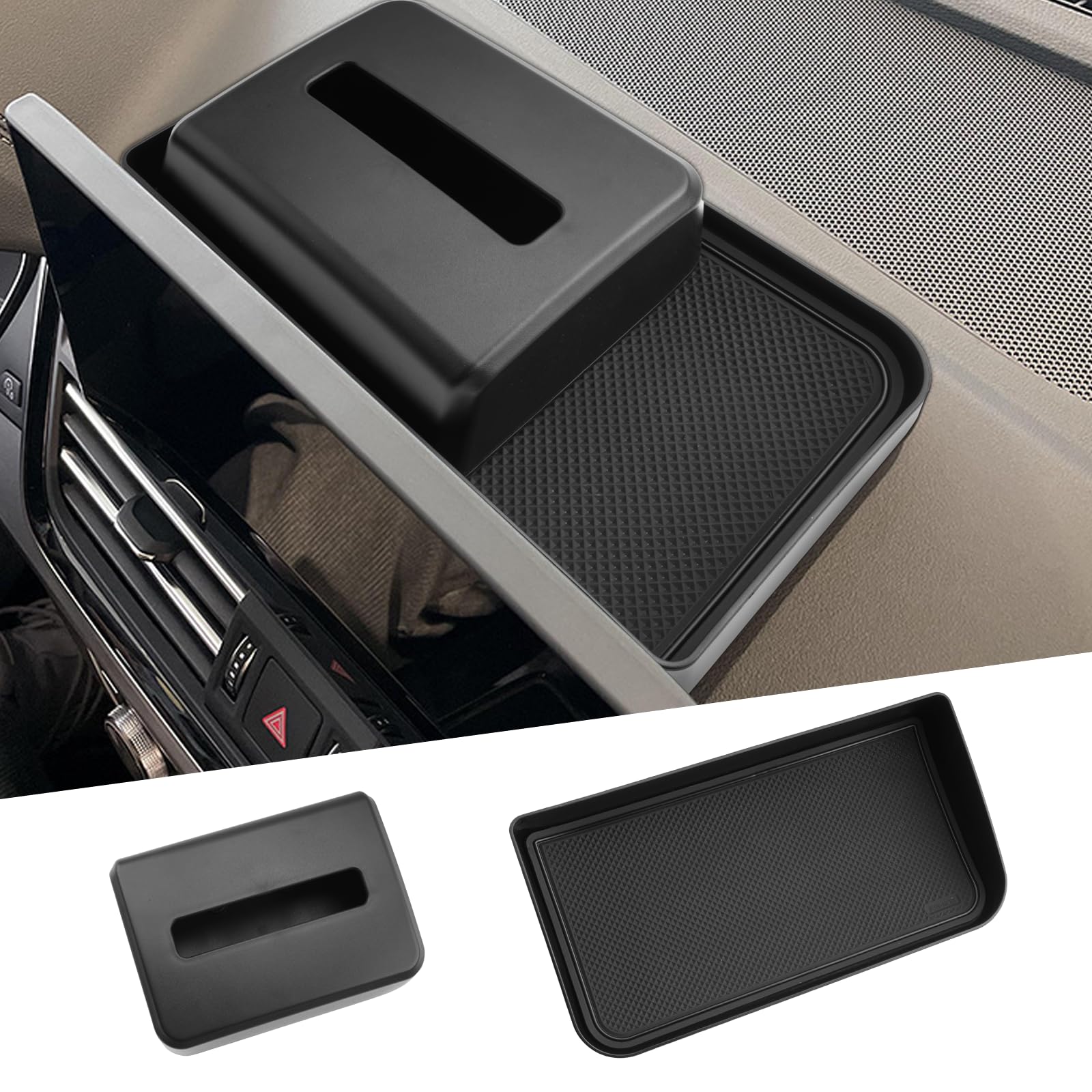 SHAOHAO für Aud-i A4 B9 /A5 2023 2024 2025 & Q5 FY Sportback 2021-2025 10.1-Zoll Mittelkonsole Organizer Tray Innenraumzubehör Navigator-Aufbewahrungsbox Papierhandtuchbox aud-i A4 B9 zubehör von SHAOHAO