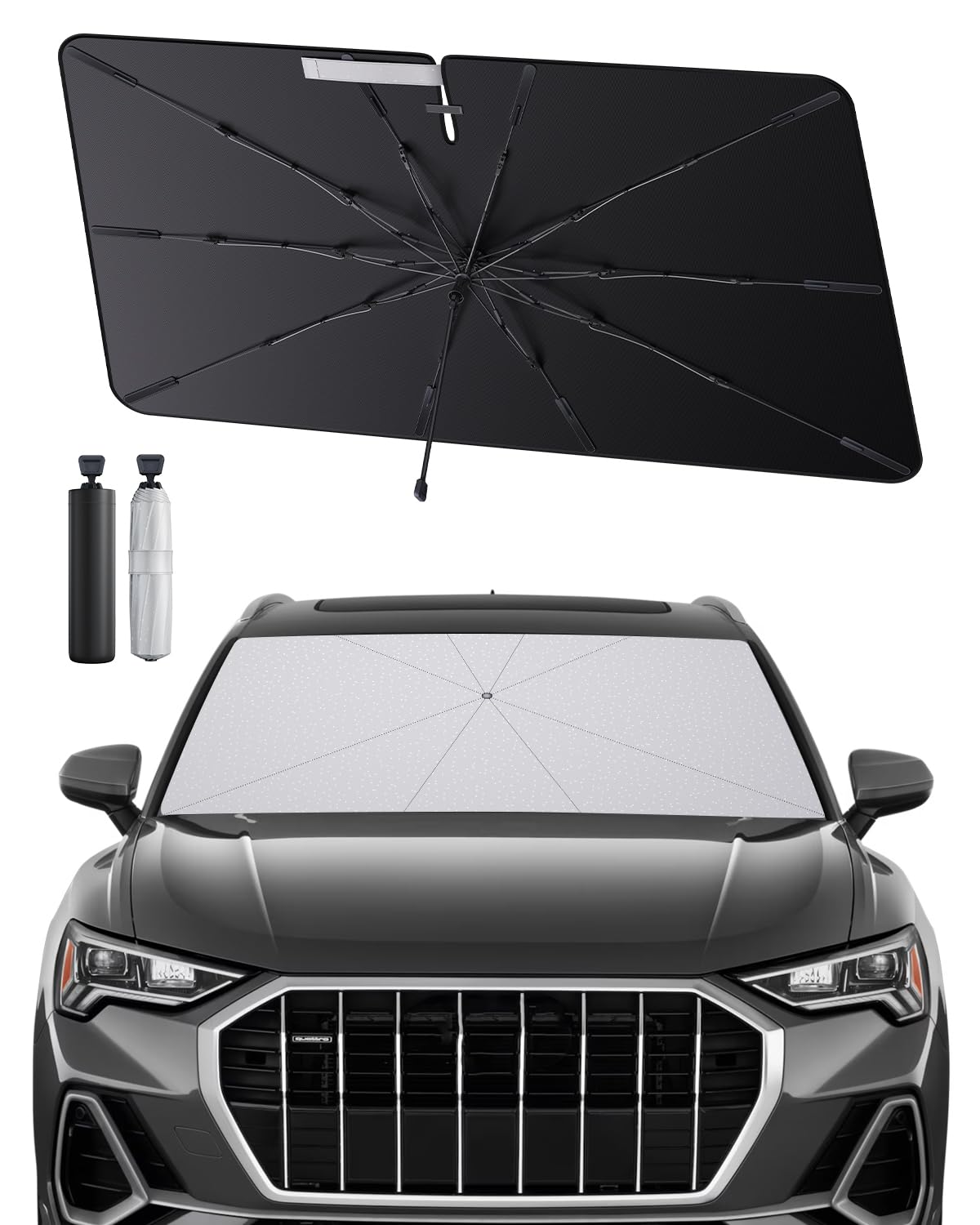 SHAOHAO kompatibel mit Audi Q3 F3 2019-2025 Sonnenschirm Auto Auto Sonnenschutz Frontscheibe Faltbar UV-Schutz Sonnenschirm knitterfreier Stoff Audi Q3 zubehör SHAOHAO kompatibel mit Audi Q3 F3 2019-2025 Sonnenschirm Auto Auto Sonnenschutz Frontscheibe Faltbar UV-Schutz Sonnenschirm knitterfreier Stoff Audi Q3 zubehör von SHAOHAO