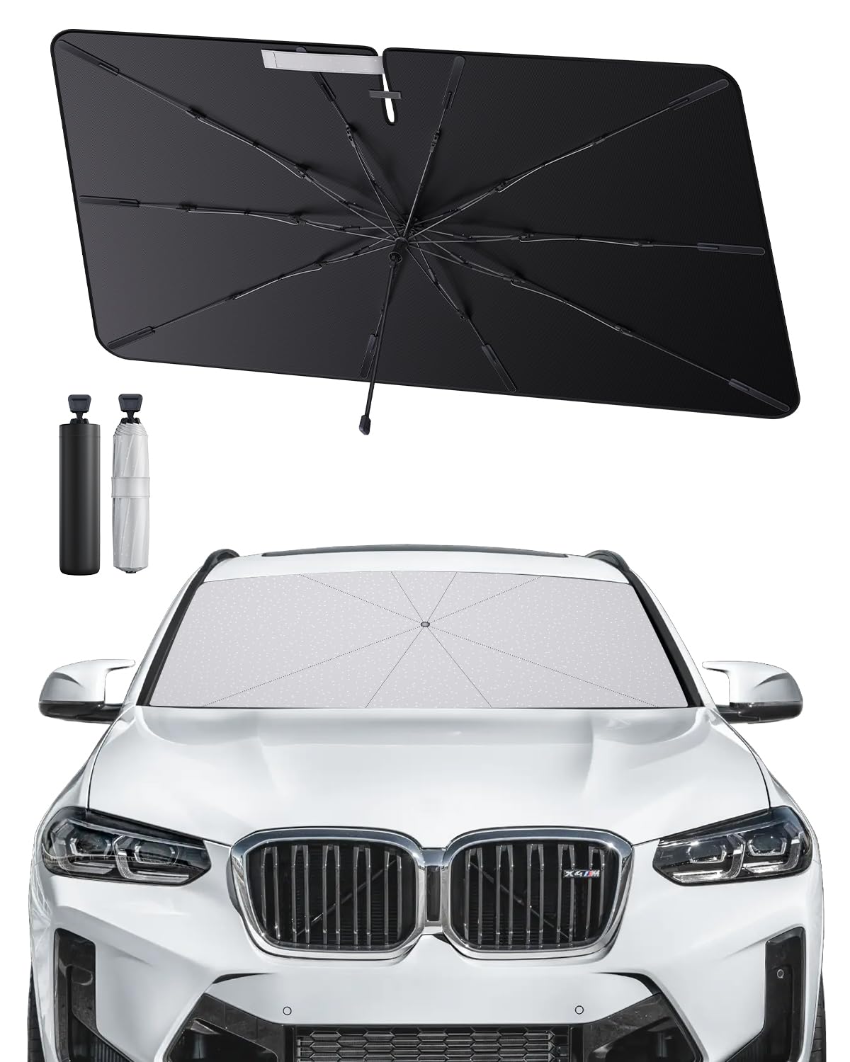 SHAOHAO kompatibel mit BMW X4 G02 2018-2025 Sonnenschirm Auto Auto Sonnenschutz Frontscheibe Faltbar UV-Schutz Sonnenschirm knitterfreier Stoff BMW X4 G02 zubehör SHAOHAO kompatibel mit BMW X4 G02 2018-2025 Sonnenschirm Auto Auto Sonnenschutz Frontscheibe Faltbar UV-Schutz Sonnenschirm knitterfreier Stoff BMW X4 G02 zubehör von SHAOHAO