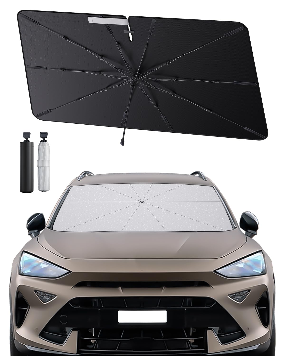 SHAOHAO kompatibel mit Cupra Formentor 2020-2025 Sonnenschirm Auto Auto Sonnenschutz Frontscheibe Faltbar UV-Schutz Sonnenschirm knitterfreier Stoff Cupra Formentor zubehör SHAOHAO kompatibel mit Cupra Formentor 2020-2025 Sonnenschirm Auto Auto Sonnenschutz Frontscheibe Faltbar UV-Schutz Sonnenschirm knitterfreier Stoff Cupra Formentor zubehör von SHAOHAO