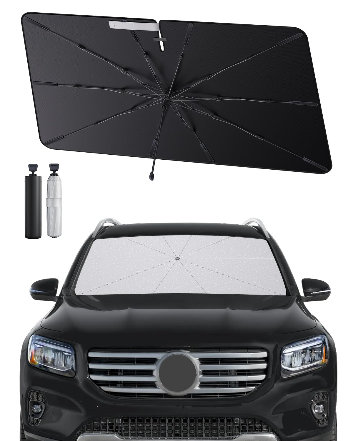 SHAOHAO kompatibel mit Mercedes GLB X247 2020-2025 Sonnenschirm Auto Auto Sonnenschutz Frontscheibe Faltbar UV-Schutz Sonnenschirm knitterfreier Stoff Mercedes GLB zubehör SHAOHAO kompatibel mit Mercedes GLB X247 2020-2025 Sonnenschirm Auto Auto Sonnenschutz Frontscheibe Faltbar UV-Schutz Sonnenschirm knitterfreier Stoff Mercedes GLB zubehör von SHAOHAO