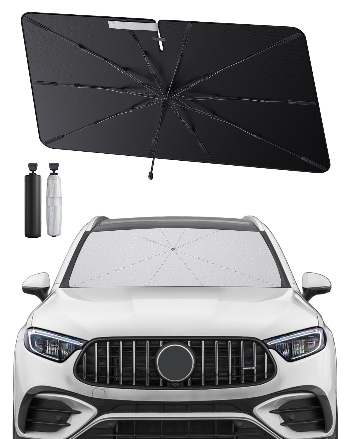 SHAOHAO kompatibel mit Mercedes GLC X254 2023-2026 Sonnenschirm Auto Auto Sonnenschutz Frontscheibe Faltbar UV-Schutz Sonnenschirm knitterfreier Stoff Mercedes GLC zubehör SHAOHAO kompatibel mit Mercedes GLC X254 2023-2026 Sonnenschirm Auto Auto Sonnenschutz Frontscheibe Faltbar UV-Schutz Sonnenschirm knitterfreier Stoff Mercedes GLC zubehör von SHAOHAO