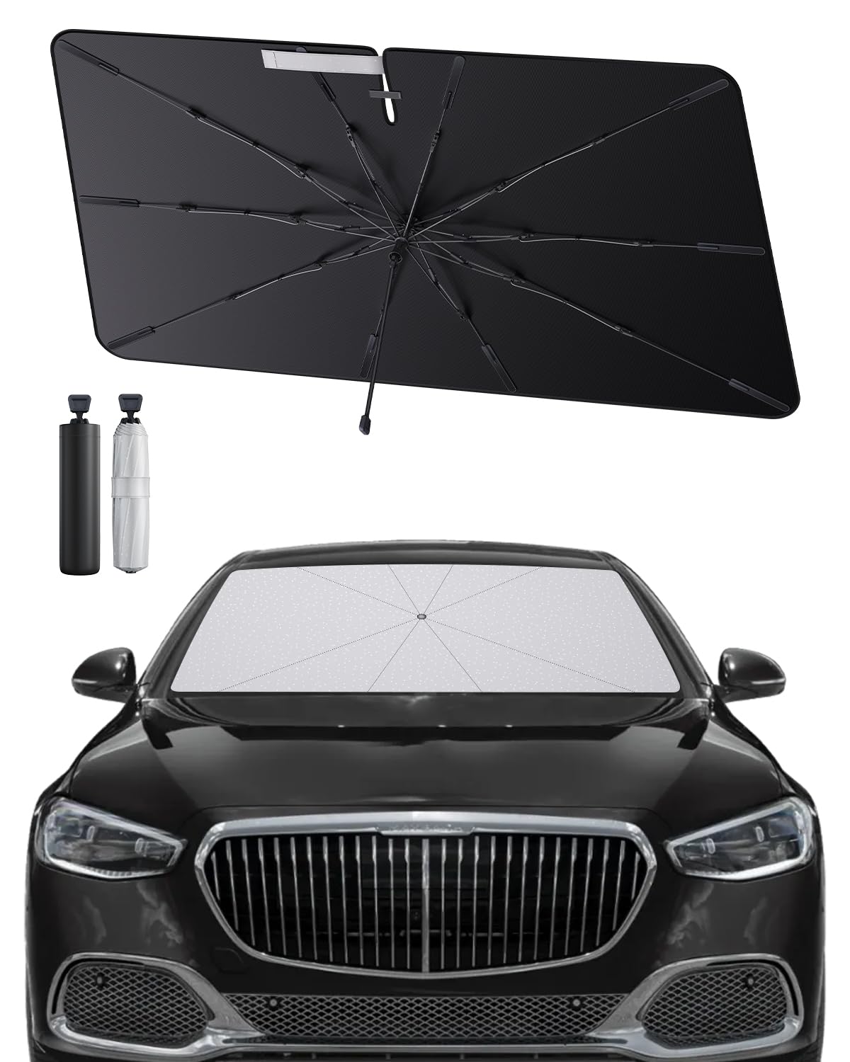 SHAOHAO kompatibel mit Merceds S-Klasse W223 2014-2025 Sonnenschirm Auto Auto Sonnenschutz Frontscheibe Faltbar UV-Schutz Sonnenschirm knitterfreier Stoff Merceds S-Class zubehör SHAOHAO kompatibel mit Merceds S-Klasse W223 2014-2025 Sonnenschirm Auto Auto Sonnenschutz Frontscheibe Faltbar UV-Schutz Sonnenschirm knitterfreier Stoff Merceds S-Class zubehör von SHAOHAO