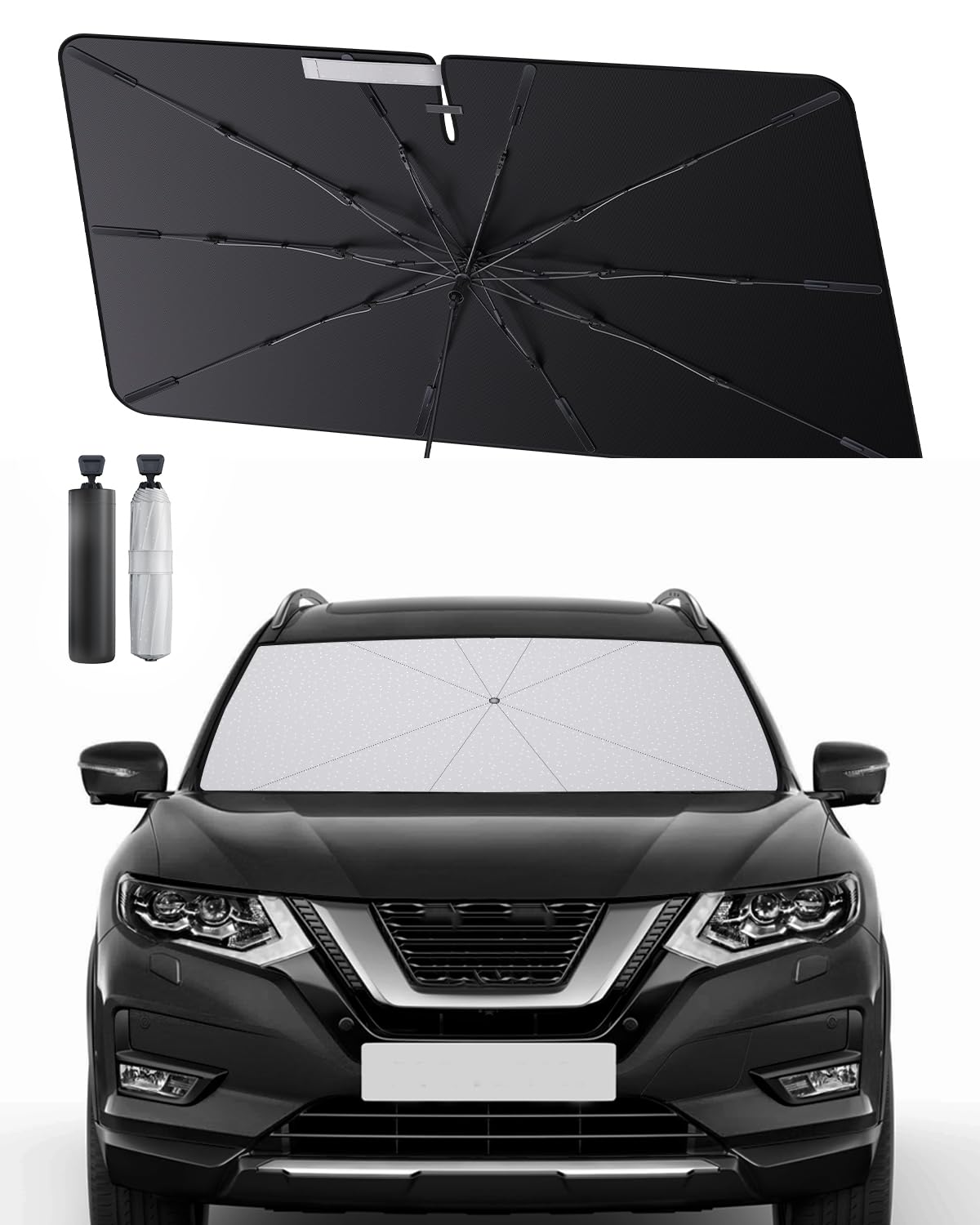 SHAOHAO kompatibel mit Nissan X-Trail T32 2015-2020 Sonnenschirm Auto Auto Sonnenschutz Frontscheibe Faltbar UV-Schutz Sonnenschirm knitterfreier Stoff Nissan X-Trail zubehör SHAOHAO kompatibel mit Nissan X-Trail T32 2015-2020 Sonnenschirm Auto Auto Sonnenschutz Frontscheibe Faltbar UV-Schutz Sonnenschirm knitterfreier Stoff Nissan X-Trail zubehör von SHAOHAO