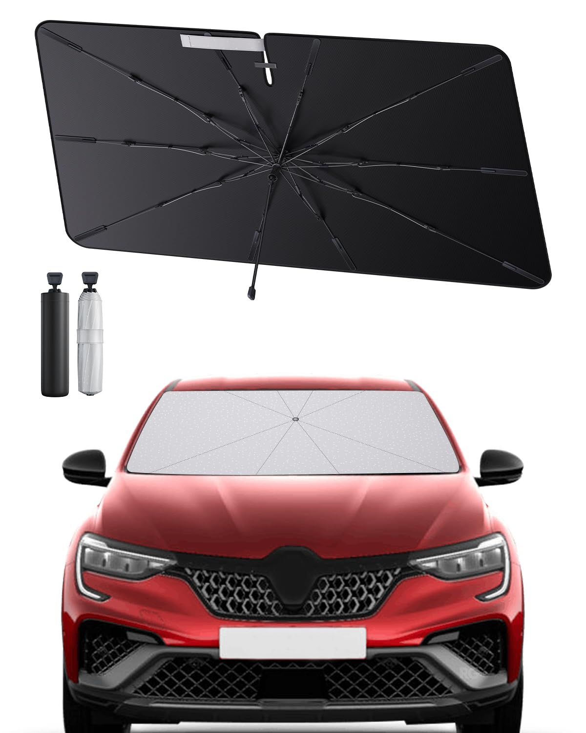 SHAOHAO kompatibel mit Renault Arkana 2021-2025 Sonnenschirm Auto Auto Sonnenschutz Frontscheibe Faltbar UV-Schutz Sonnenschirm knitterfreier Stoff Renault Arkana zubehör SHAOHAO kompatibel mit Renault Arkana 2021-2025 Sonnenschirm Auto Auto Sonnenschutz Frontscheibe Faltbar UV-Schutz Sonnenschirm knitterfreier Stoff Renault Arkana zubehör von SHAOHAO