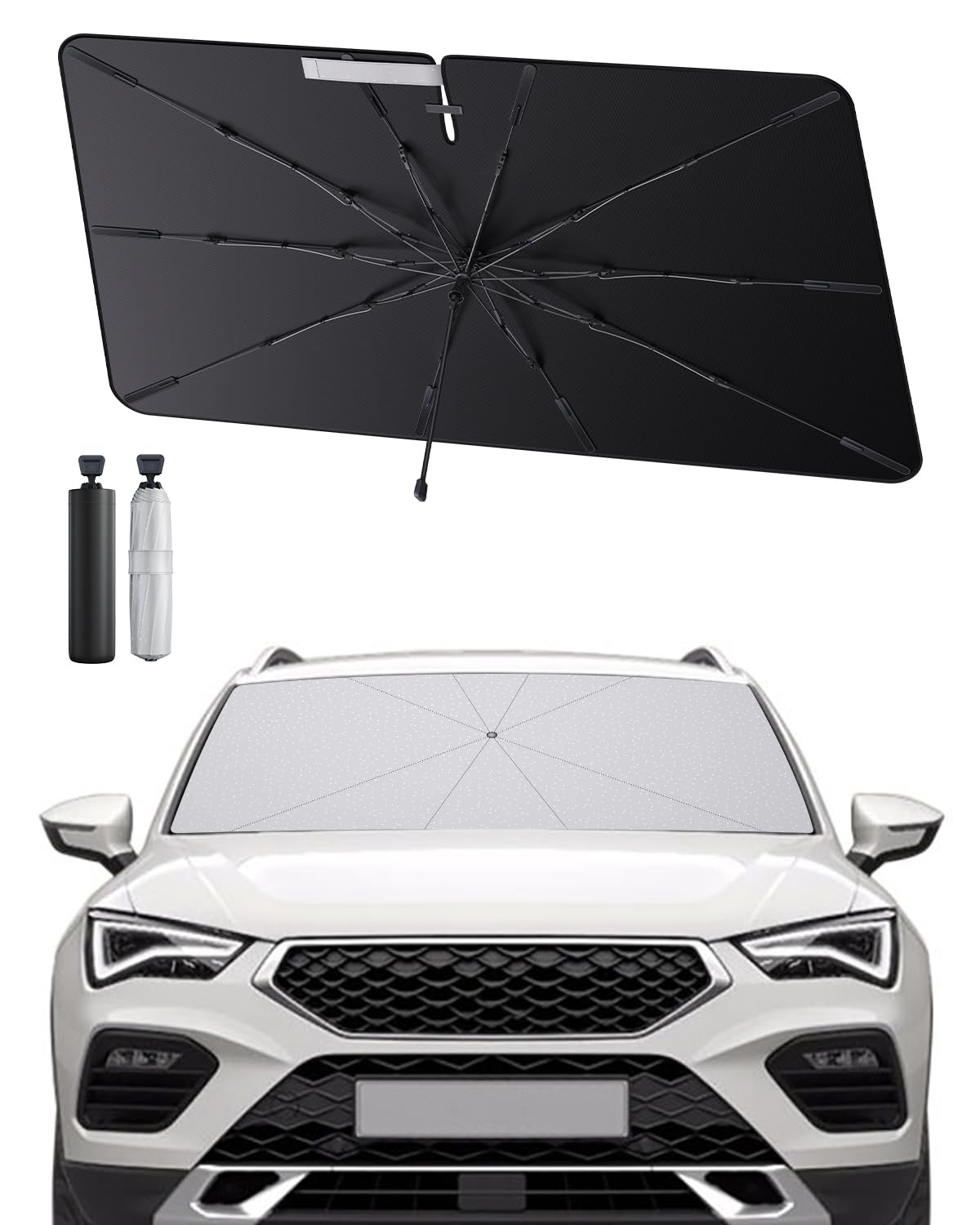 SHAOHAO kompatibel mit Seat Ateca 2017-2025 Sonnenschirm Auto Auto Sonnenschutz Frontscheibe Faltbar UV-Schutz Sonnenschirm knitterfreier Stoff Seat Ateca zubehör SHAOHAO kompatibel mit Seat Ateca 2017-2025 Sonnenschirm Auto Auto Sonnenschutz Frontscheibe Faltbar UV-Schutz Sonnenschirm knitterfreier Stoff Seat Ateca zubehör von SHAOHAO