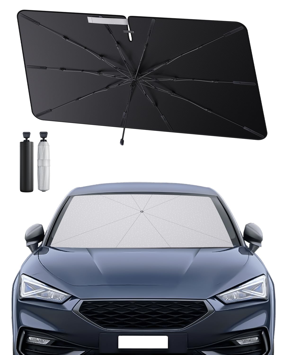 SHAOHAO kompatibel mit Seat Leon MK4 FR ST 2020-2025 Sonnenschirm Auto Auto Sonnenschutz Frontscheibe Faltbar UV-Schutz Sonnenschirm knitterfreier Stoff Seat Leon zubehör SHAOHAO kompatibel mit Seat Leon MK4 FR ST 2020-2025 Sonnenschirm Auto Auto Sonnenschutz Frontscheibe Faltbar UV-Schutz Sonnenschirm knitterfreier Stoff Seat Leon zubehör von SHAOHAO