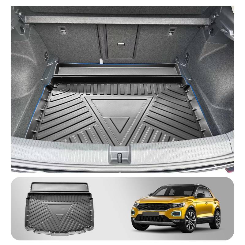 SHAOHAO kompatibel mit VW T-ROC A11/D11 2018-2023 2024 Auto Stiefel Schutz Matte Kofferraum Schutzmatte Auto Zubehör Stamm Stiefel Matten Pad Innen Wasserdicht Verschleißfest t ROC zubehör von SHAOHAO