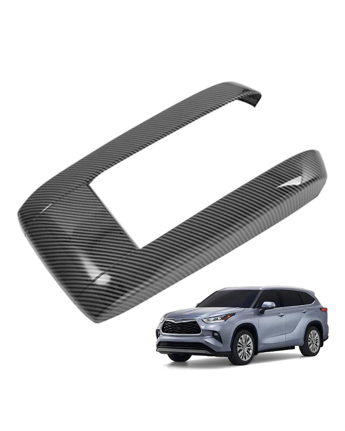 Auto Mittelkonsole Aufkleber Paneel Für Toyota Für Highlander 2021 2022 Auto Carbon Fiber Center Console Armlehne Box Panel Abdeckung Trim Dekoration Aufkleber Auto Schalttafel Aufkleber Paneel von SHAOXING