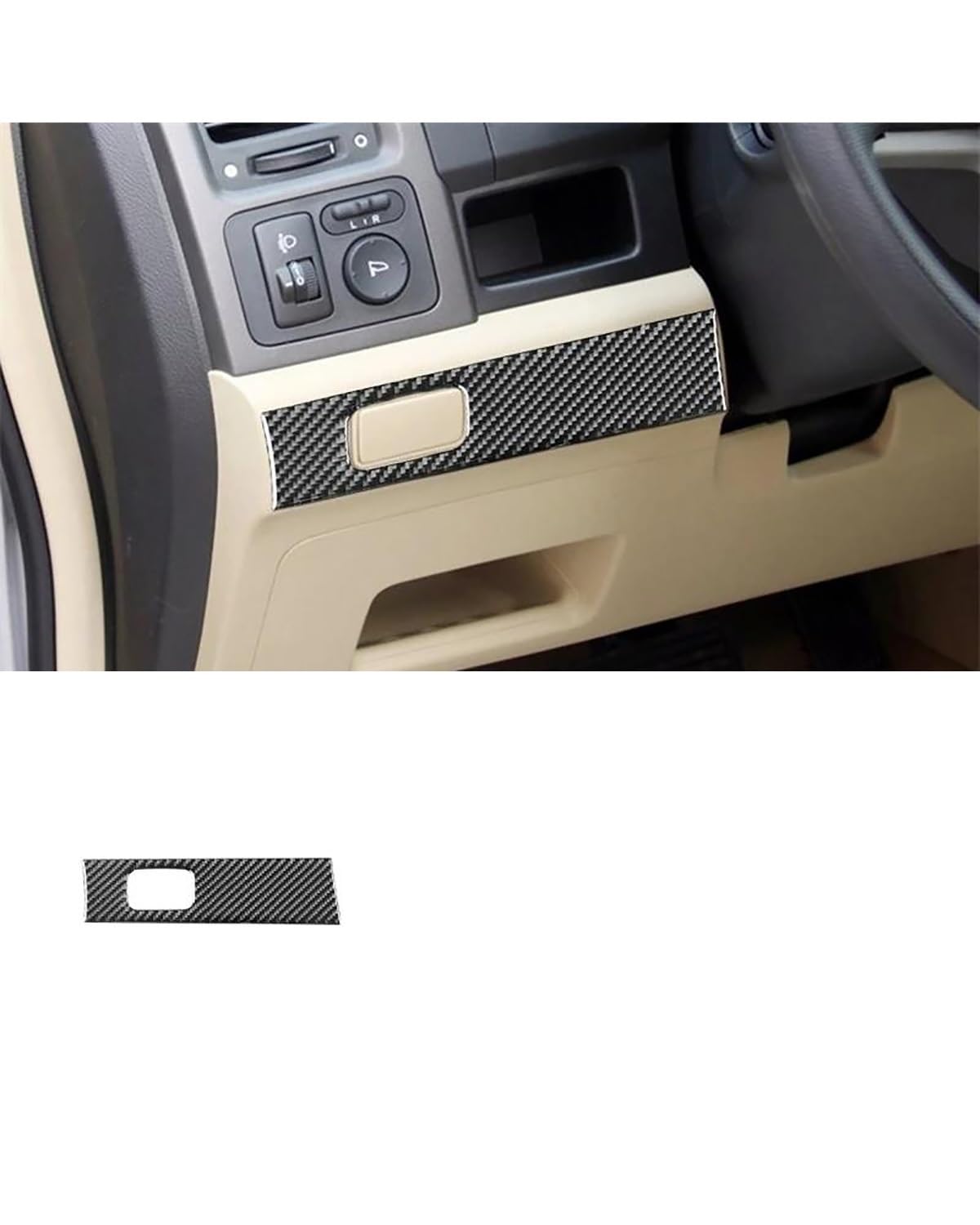 Auto Schalttafelabdeckung für Mittelkonsole Für CRV 2007 2008 2009 2010 2011 Zubehör Carbon Fiber Innen Auto Lenkrad Seite Dekoration Streifen Abdeckung Trim Console Panel Dekorabdeckung(Left-hand dri von SHAOXING