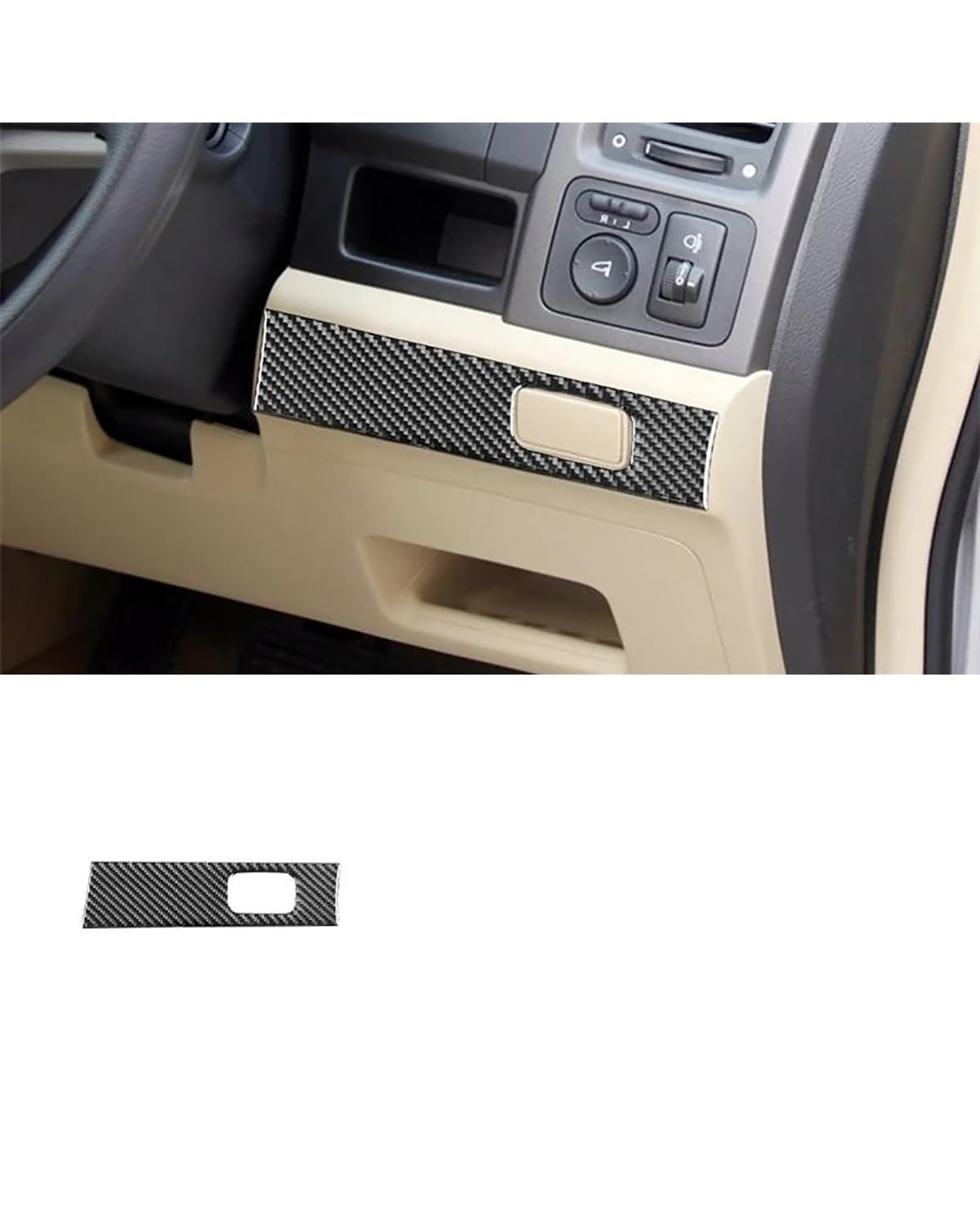 Auto Schalttafelabdeckung für Mittelkonsole Für CRV 2007 2008 2009 2010 2011 Zubehör Carbon Fiber Innen Auto Lenkrad Seite Dekoration Streifen Abdeckung Trim Console Panel Dekorabdeckung(Right-hand dr von SHAOXING