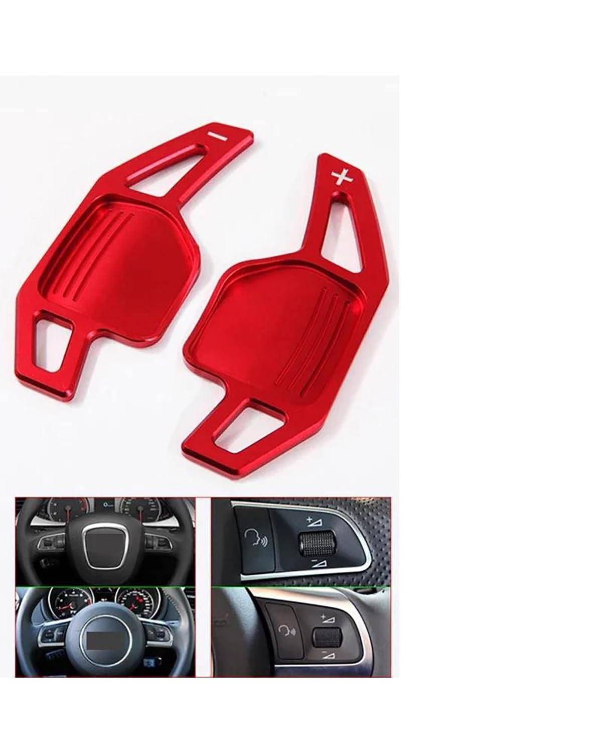 Für A4 Für B8 Für A3 Für 8P Für A5 Für A6 Für C6 Für Q5 Für A8 2006 2011 Auto Lenkrad Paddel Shifter Verlängerung(Red 1Pair) von SHAOXING