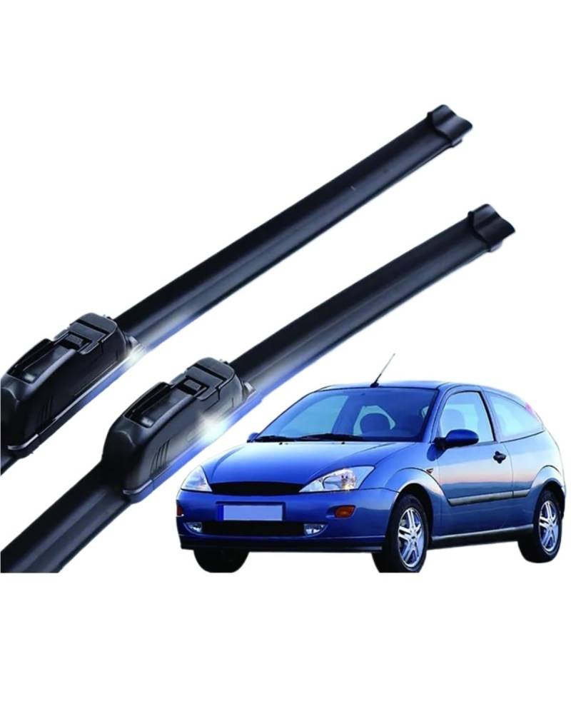 ScheibenwiScher Für Ford Für Focus Für MK1 1998-2005 Auto-Scheibenwischer U-Typ Weicher Gummi Rahmenlos Ohne Halterung Auto-Wischer 22"+19" Wischerblätter von SHAOXING