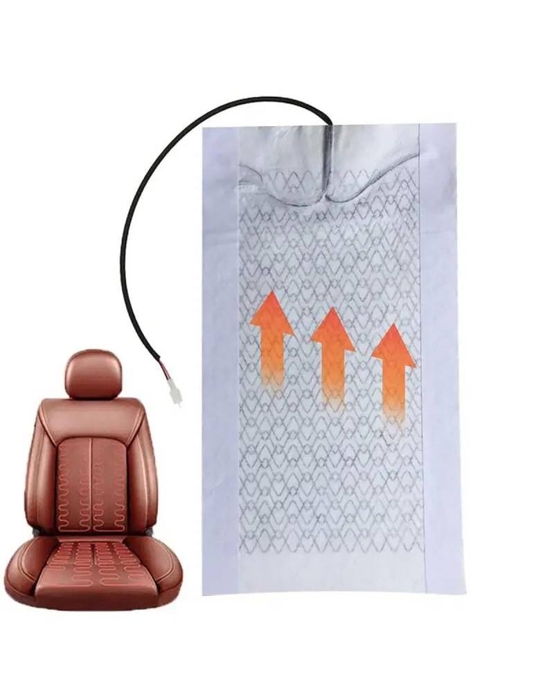 heizkissen Auto Sitzheizung Kissen Universal Carbon Fiber Heizkissen 3 Ebenen Platz Dual Control Schalter autositzauflage(White Car Seat Heate) von SHAOXING