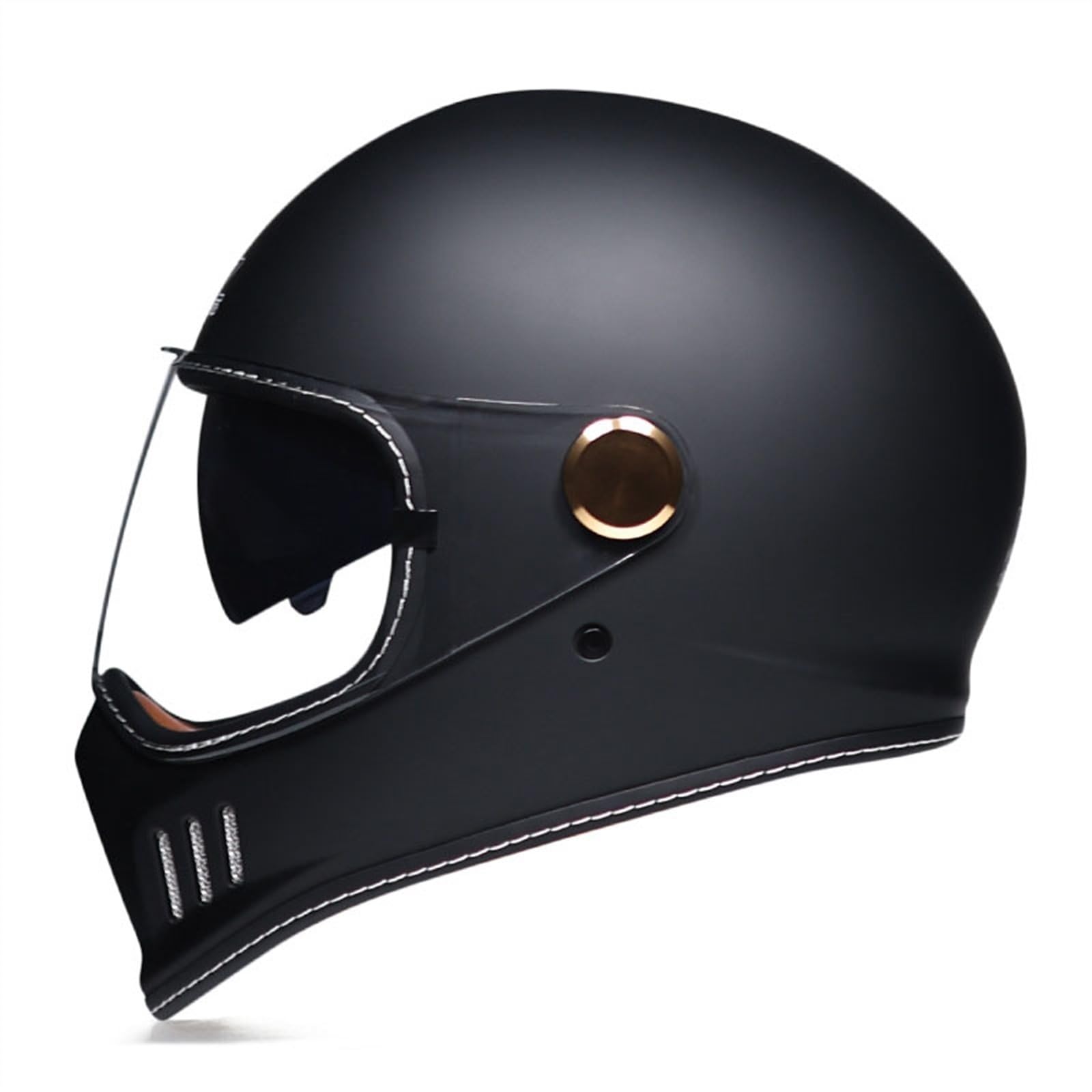 Retro Motorrad Offener Helme Mit Visier, Motorradhelm Herren Damen, Vintage Motorrad Integralhelme DOT/ECE-Zugelassen, Klapphelme, Halboffener Helm Für Scooter Moped ( Color : B , Size : L=(59-60cm) ) von SHAPLE