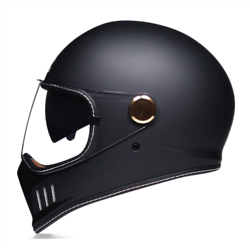 Retro Motorrad Offener Helme Mit Visier, Motorradhelm Herren Damen, Vintage Motorrad Integralhelme DOT/ECE-Zugelassen, Klapphelme, Halboffener Helm Für Scooter Moped ( Color : B , Size : M=(57-58cm) ) von SHAPLE