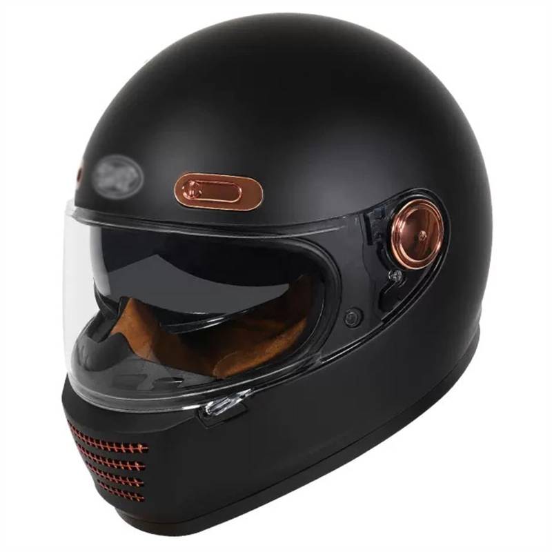 Vintage Motorradhelm DOT/ECE-Zugelassen, Motorrad Integralhelme Mit Transparentem Visier, Motorrad Klapphelme Herren Damen, Lokomotive Helme Für ATV UTV ( Color : F , Size : M=(57-58cm) ) von SHAPLE