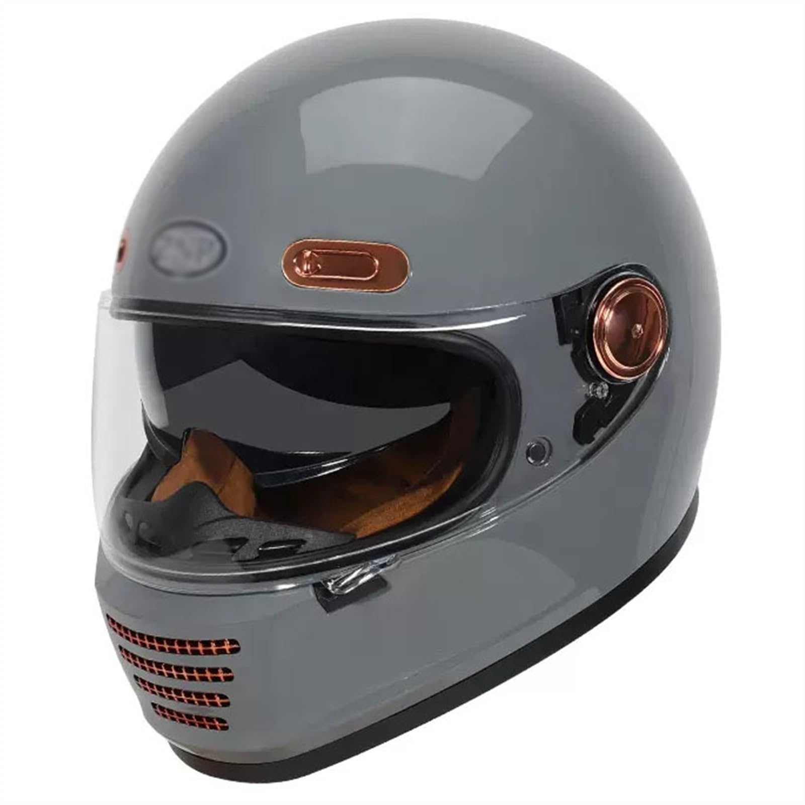 Vintage Motorradhelm DOT/ECE-Zugelassen, Motorrad Integralhelme Mit Transparentem Visier, Motorrad Klapphelme Herren Damen, Lokomotive Helme Für ATV UTV ( Color : G , Size : M=(57-58cm) ) von SHAPLE