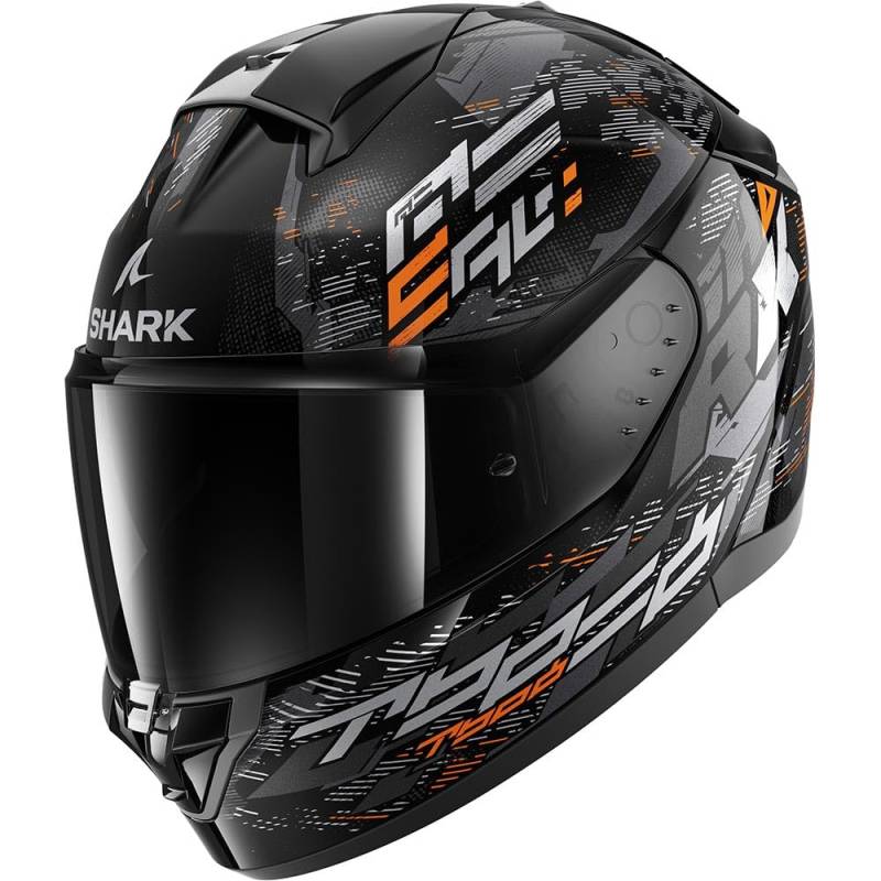 Shark, Casco Moto Integrale RIDILL 2 Molokai Black / Grey / Orange KSO, L von SHARK