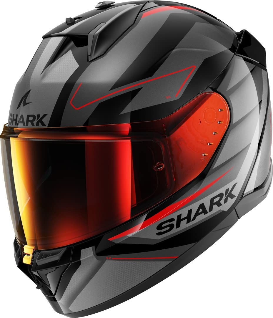 SHARK, Integraler Motorradhelm D-SKWAL 3 SIZLER Black / Grey / Red KAR, XXL von SHARK