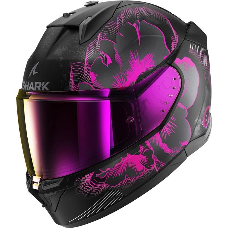 SHARK, Integraler Motorradhelm D-SKWAL 3 MAYFER Matt Black/Pink KVA, XS von SHARK