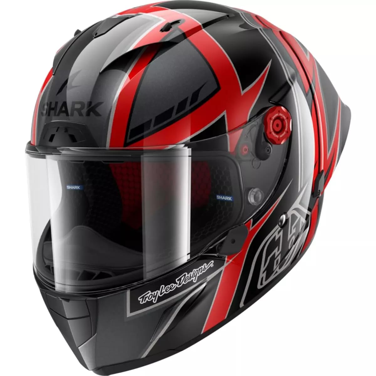 SHARK, Integraler Motorradhelm RACE-R PRO GP REPLICA CAM PETERSEN x TROY LEE DESIGNS Black Red Anthracite, L von SHARK