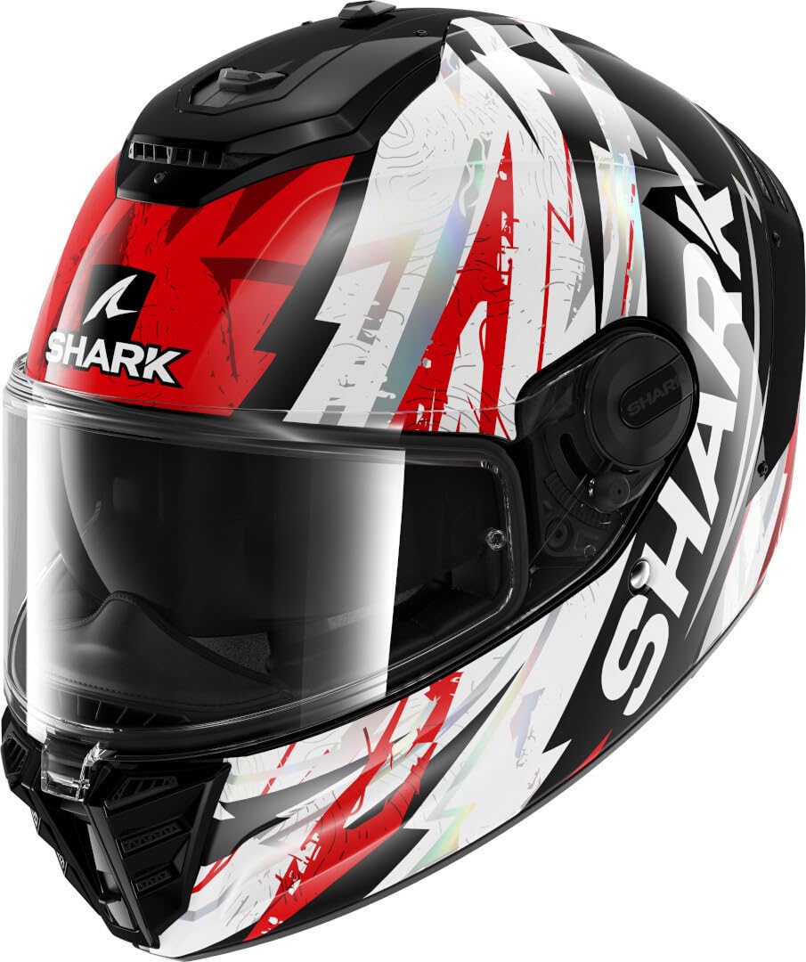 SHARK, Integraler Motorradhelm SPARTAN RS HIBOLT Black Red Chrome KRU, M von SHARK