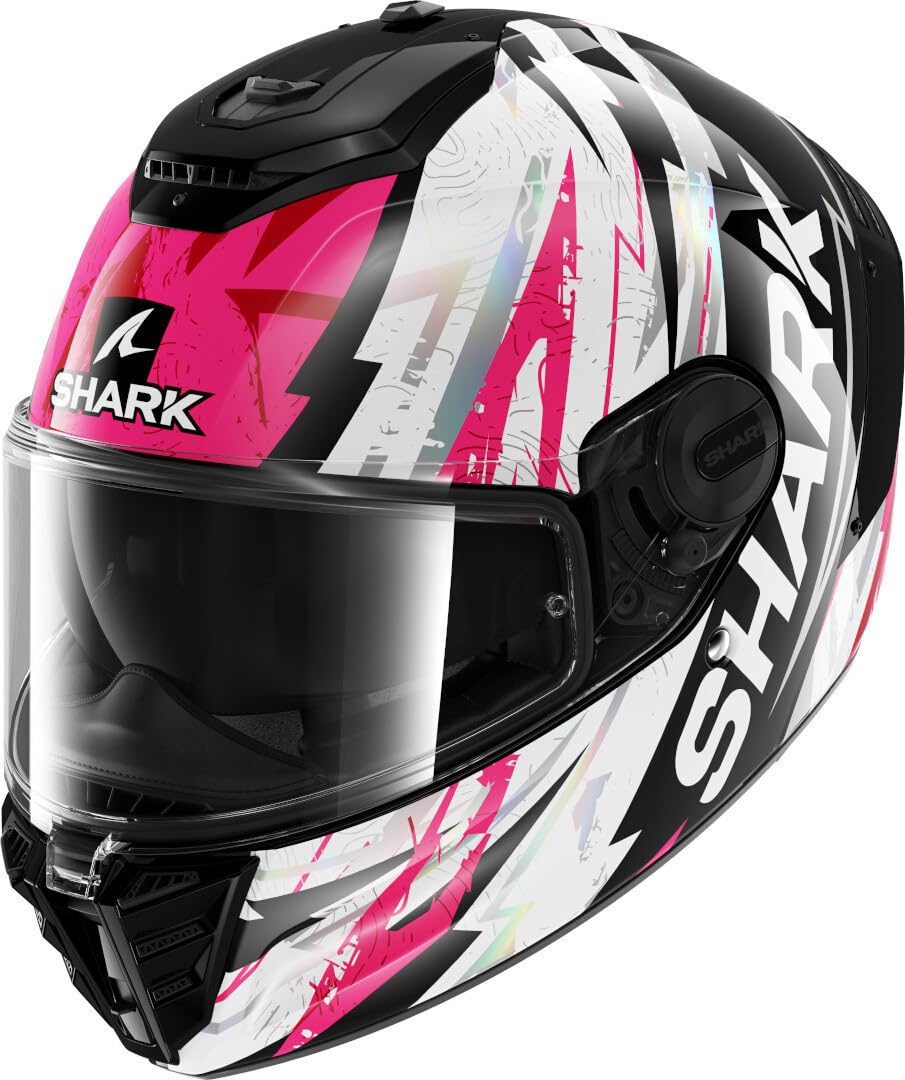 SHARK, Integraler Motorradhelm SPARTAN RS HIBOLT Black Violet Chrome KVU, M von SHARK