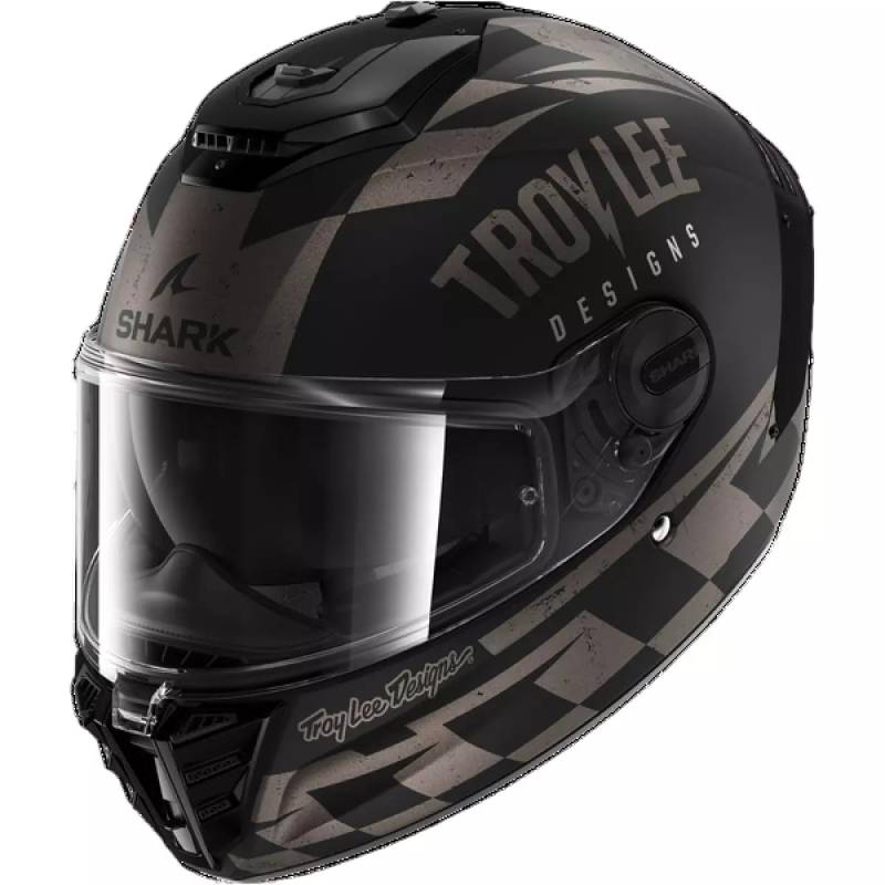 SHARK, Integraler Motorradhelm SPARTAN RS RACESHOP x TROY LEE DESIGNS Black Anthracite Silver, XL von SHARK