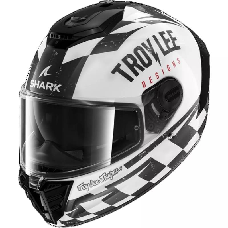 SHARK, Integraler Motorradhelm SPARTAN RS RACESHOP x TROY LEE DESIGNS White Black Red, M von SHARK