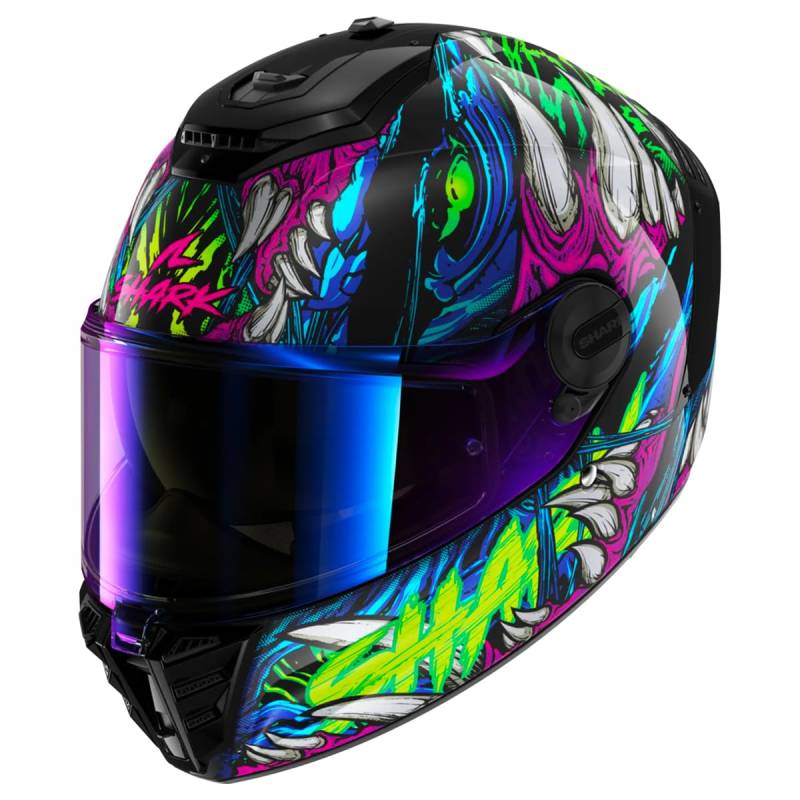 SHARK, Integraler Motorradhelm SPARTAN RS SHAYTAN Black Green Violet, L von SHARK