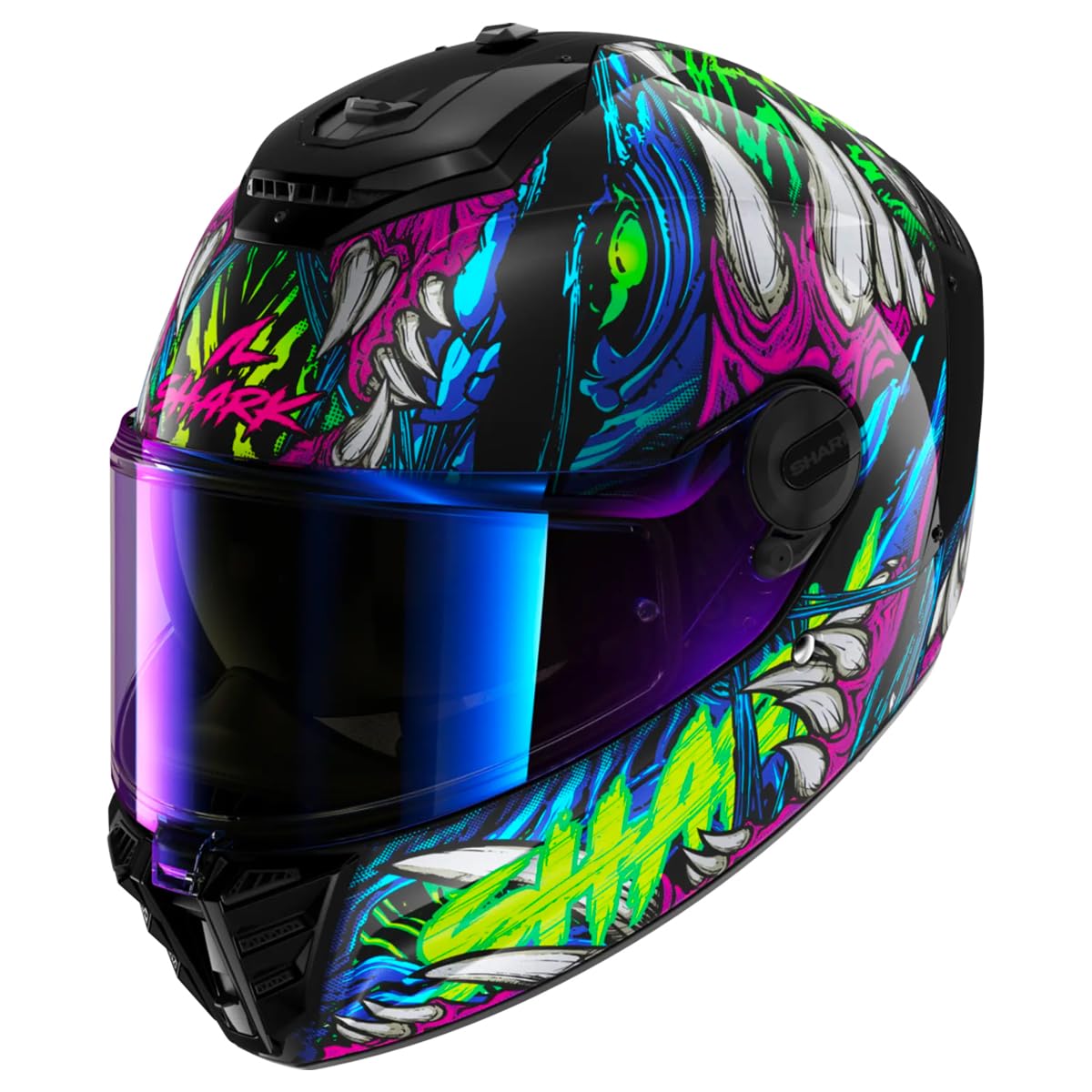 SHARK, Integraler Motorradhelm SPARTAN RS SHAYTAN Black Green Violet, M von SHARK