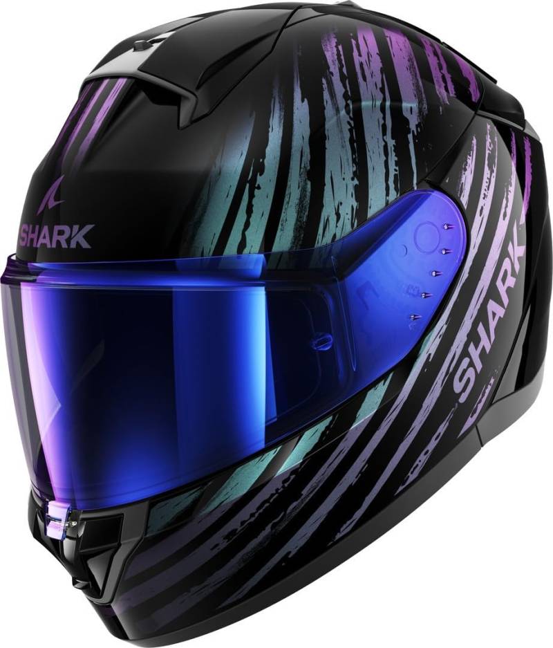 SHARK, Integraler Motorradhelm RIDILL 2 ASSYA Black/Blue/Purple KXK, XS von SHARK