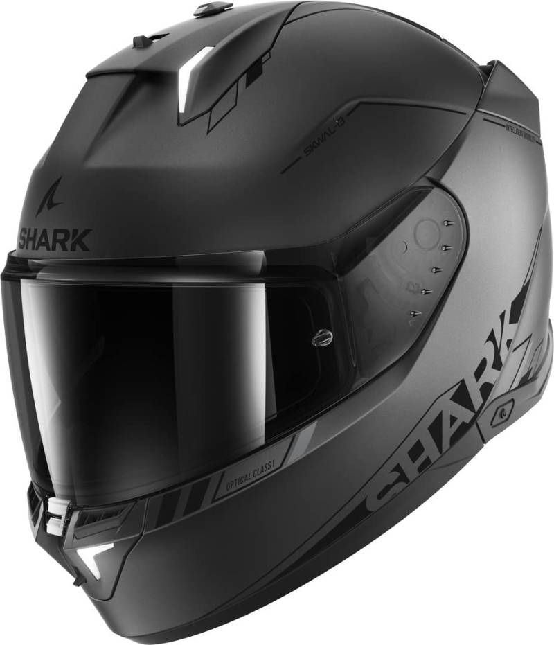 SHARK, Integraler Motorradhelm SKWAL i3 BLANK SP Grey / Black AKS, L von SHARK