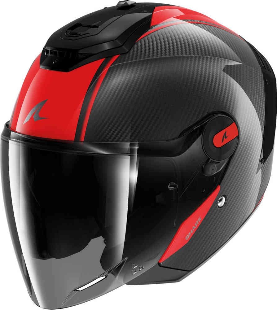 SHARK, Jet-Motorradhelm RS JET CARBON SKIN Red Carbon DRD, M von SHARK