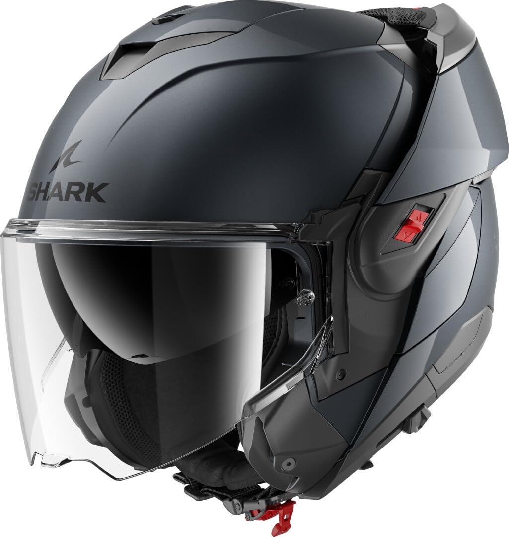 SHARK, Modularer Motorradhelm OXO BLANK Gun Metal A05, XXL von SHARK