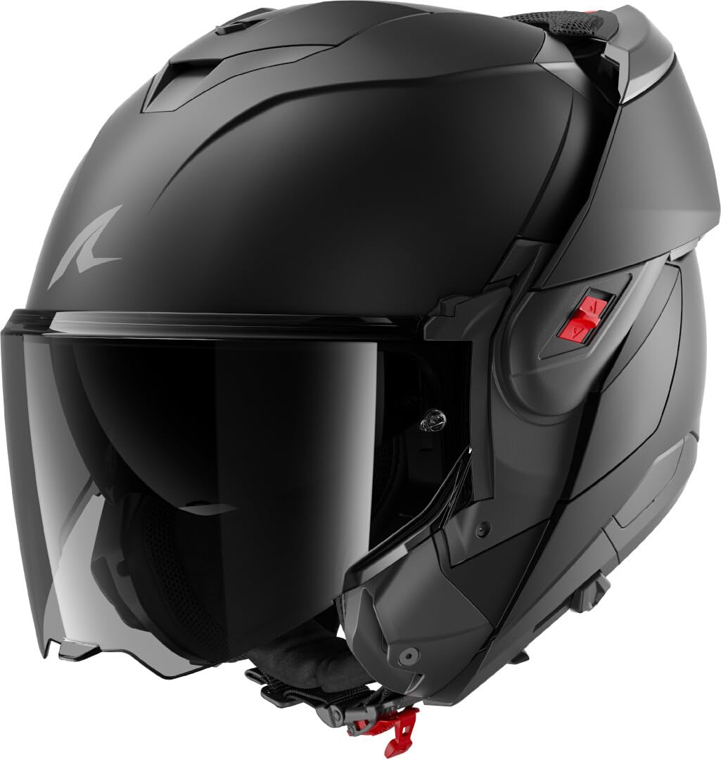 SHARK Unisex OXO Dark Shadow KMA Modularer Motorradhelm, Black Mat, XS von SHARK