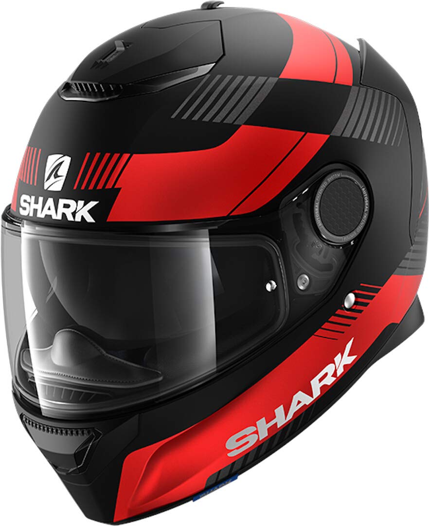 SHARK, Motorradhelm Spartan Strad Mattschwarz rot KRA, L von SHARK