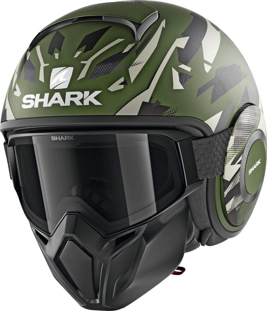 SHARK Herren NC Motorrad Helm, Grun, S von SHARK