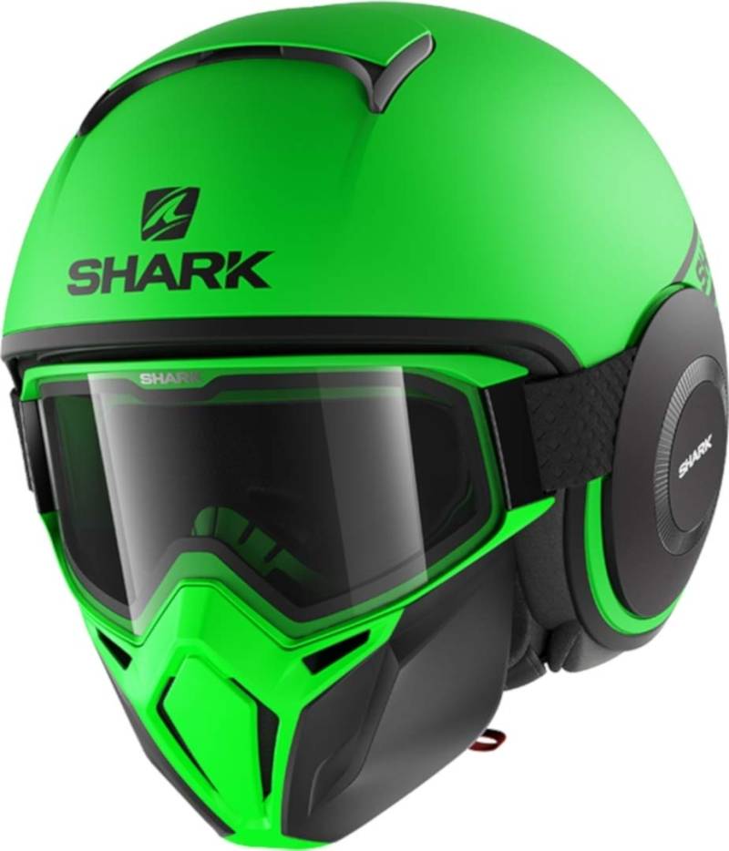 SHARK Herren NC Motorrad Helm, Grun Fluo, S von SHARK