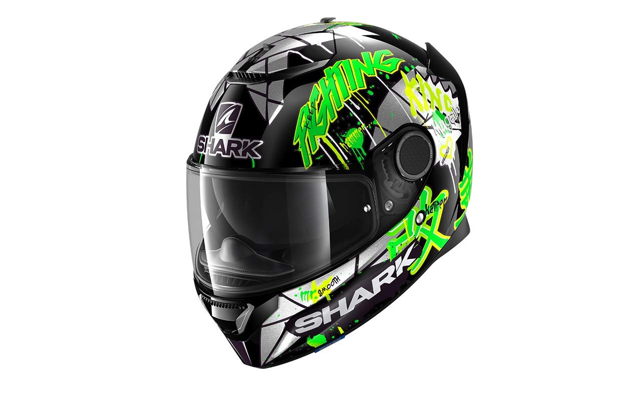 SHARK Herren NC Motorrad Helm, schwarz, S von SHARK