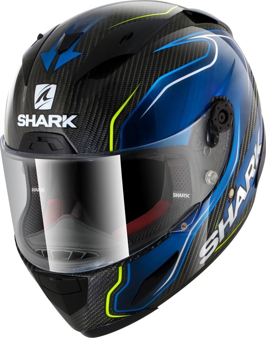 SHARK Motorradhelm Hark Race-R PRO Carb Guintoli, Schwarz/Blau, Größe XL von SHARK