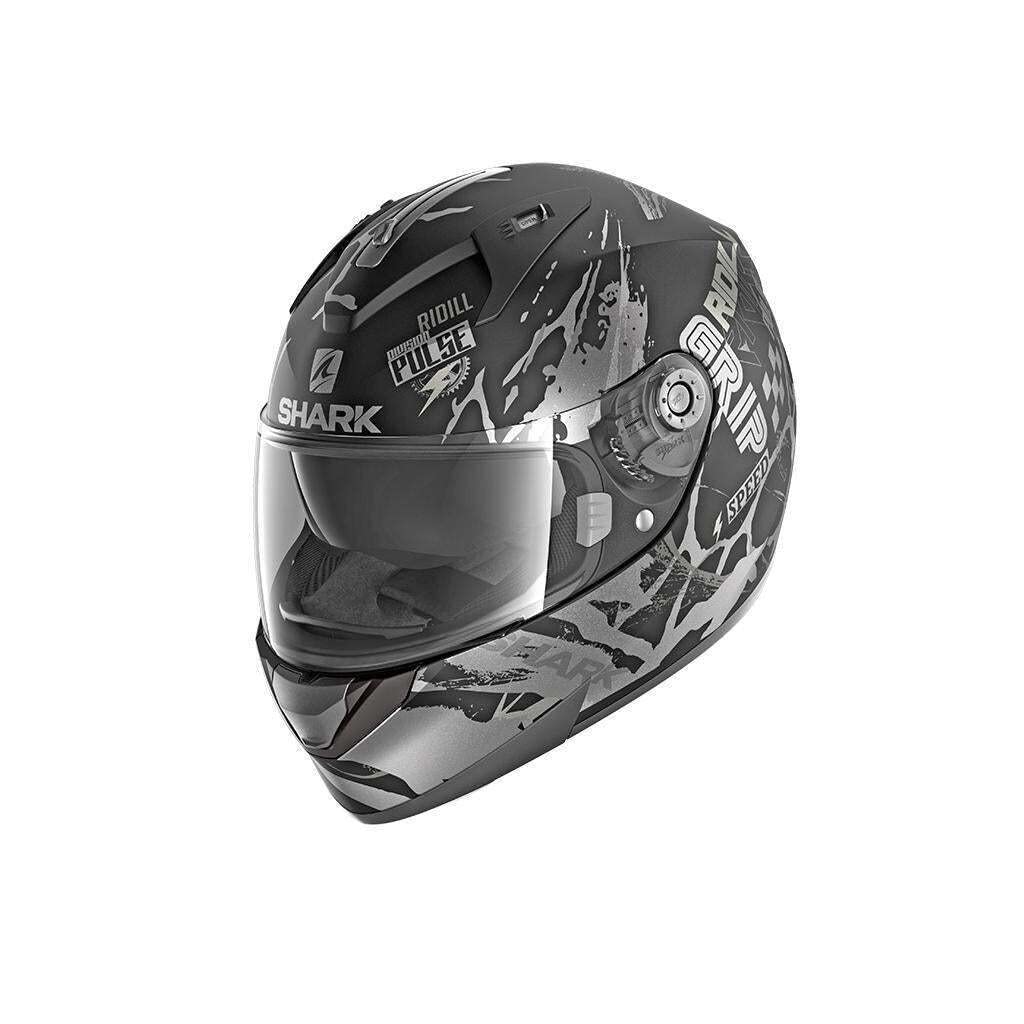 SHARK Motorradhelm RIDILL 1.2 DRIFT-R MAT KAS, Schwarz/Grau, XS von SHARK