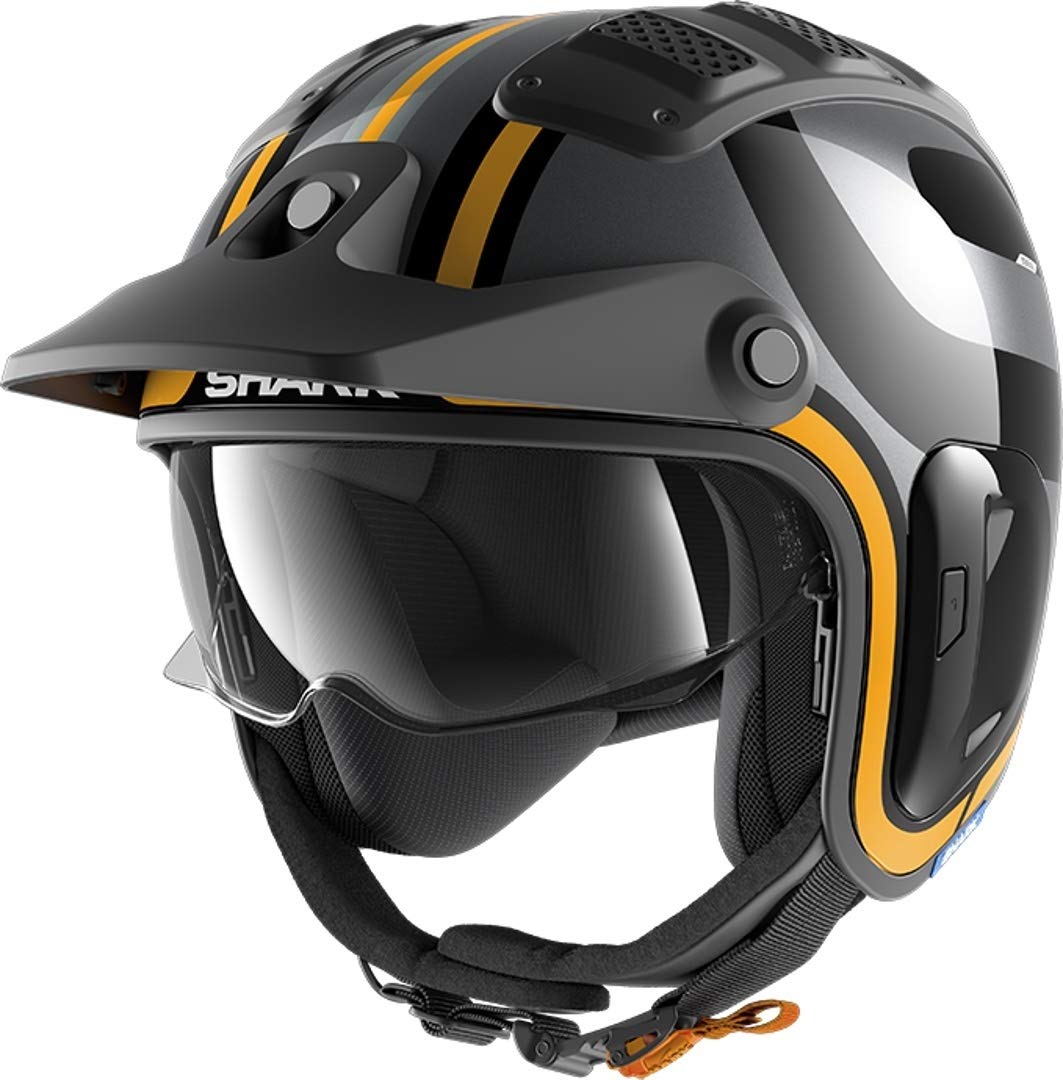 SHARK Motorradhelm X-DRAK 2 THRUST-R KAO, Schwarz/Orange, XS von SHARK