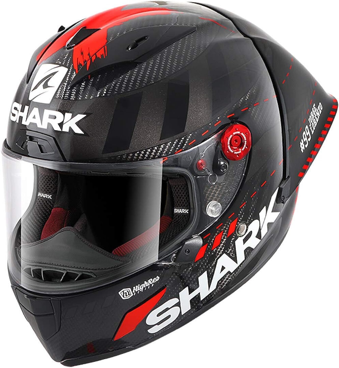 Shark, Casque intégral Moto Race R Pro GP Lorenzo Winter Carbon grau rot, DAR, XS HE8422EDARXS von SHARK