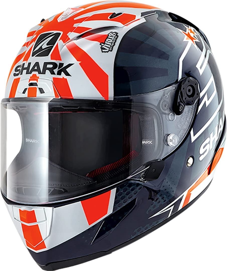 SHARK Motorradhelm RACE-R PRO ZARCO 2019 BWO, Schwarz/Weiss/Orange, S von SHARK