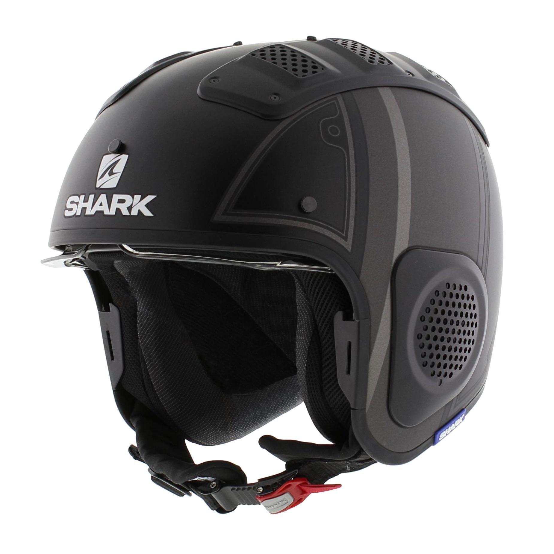 Shark Motorradhelm X-DRAK TERRENCE MAT KAS, Schwarz/Grau, XS von SHARK