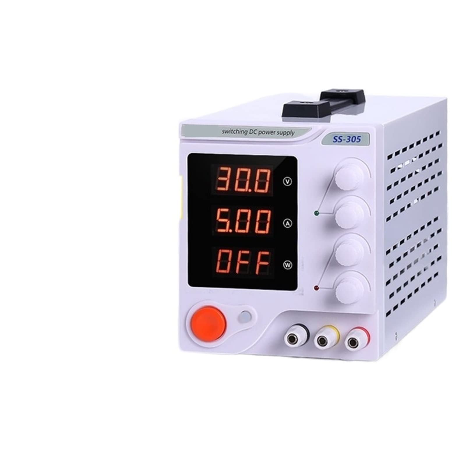 ARTGOS Bankleistung Schalt-DC-Netzteil Labor einstellbar 30 V 10 A LCD-Bildschirm Bankstromregler 4-stellige Digitalanzeige (Color : SS-305, Size : Plug) von SHEHUALI