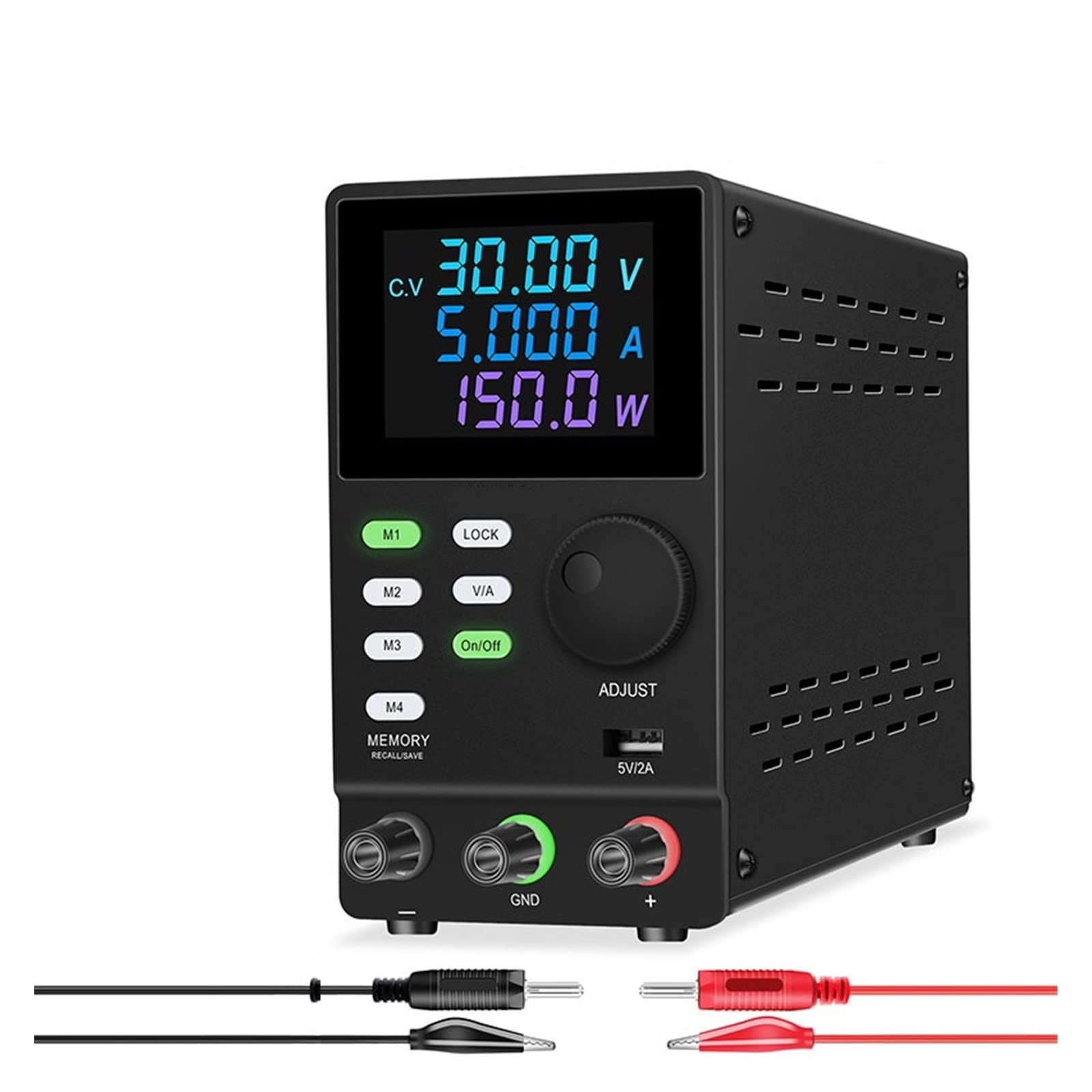 Stromversorgung, Programmierbare geregelte DC-Stromversorgung mit USB-Anschluss Speicherdaten Spannungsstromregler 30V 10A 60V 120V 200V(SPPS305DR Black) von SHEHUALI